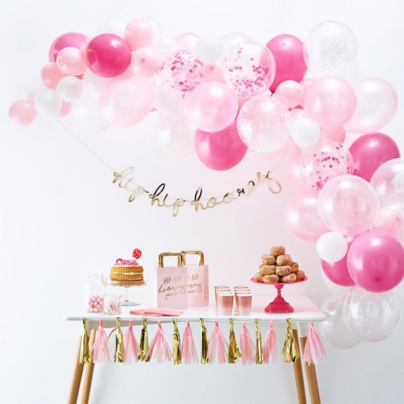 Pink Balloon Garland Baby Shower Decoration