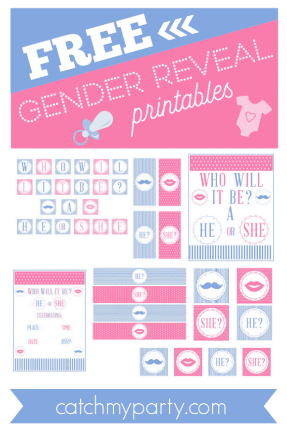 FREE Gender Reveal Printables 