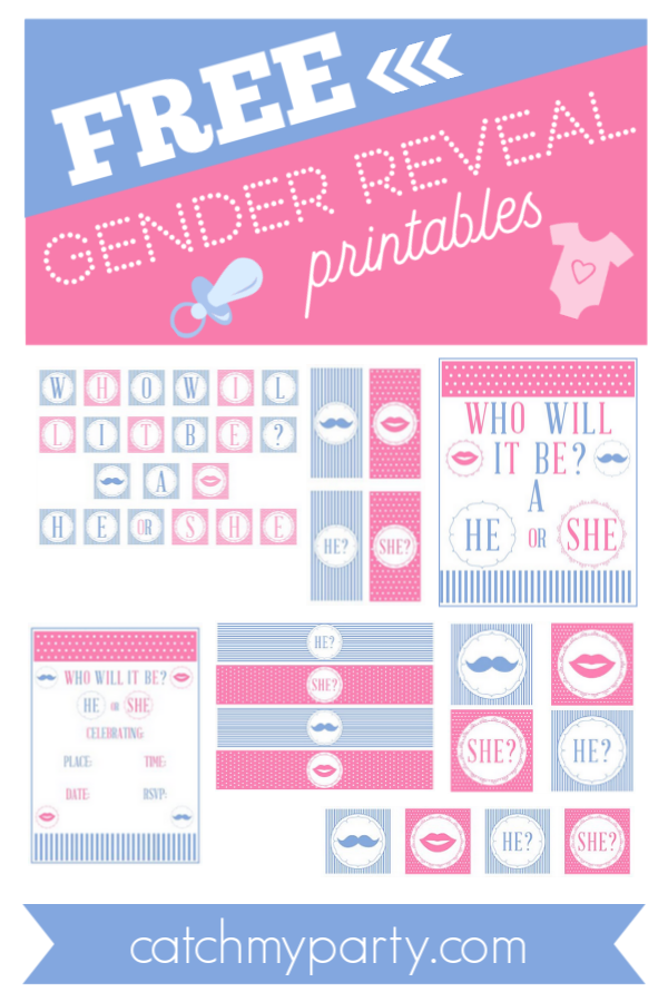 Download these cute FREE Gender Reveal Printables! - The Catch My Party ...