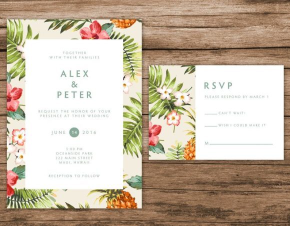 Luau Wedding Invitation