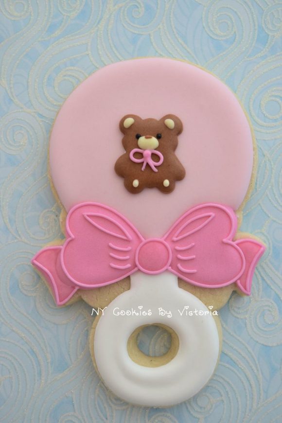 Girl Baby Shower Party Favor Cookie