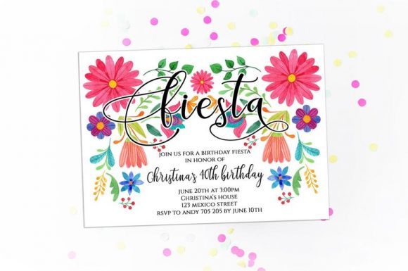 40th Fiesta Party Invitation