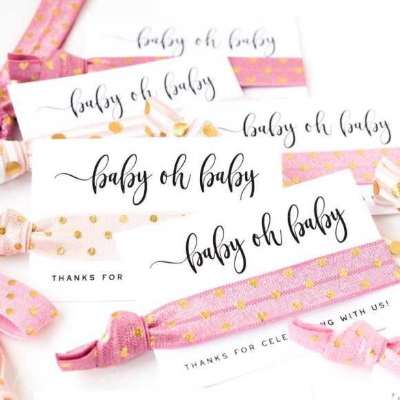 Girl Baby Shower Party Favors Hair Ties