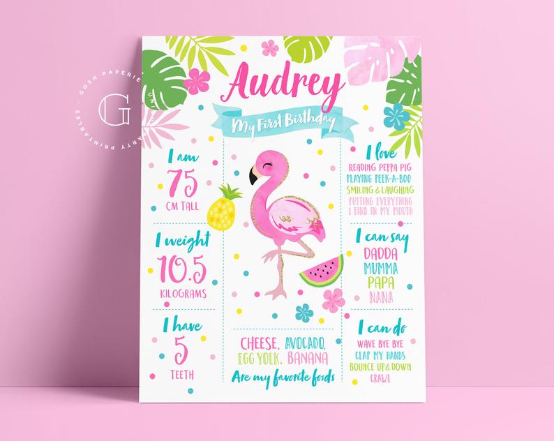 Flamingo Birthday Party Poster