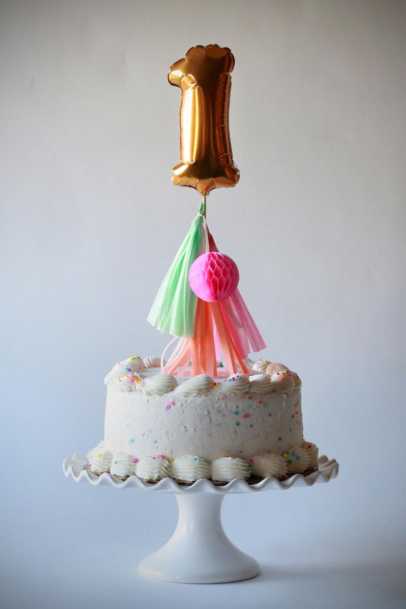 Balloon Number '1' Balloon Cake Topper