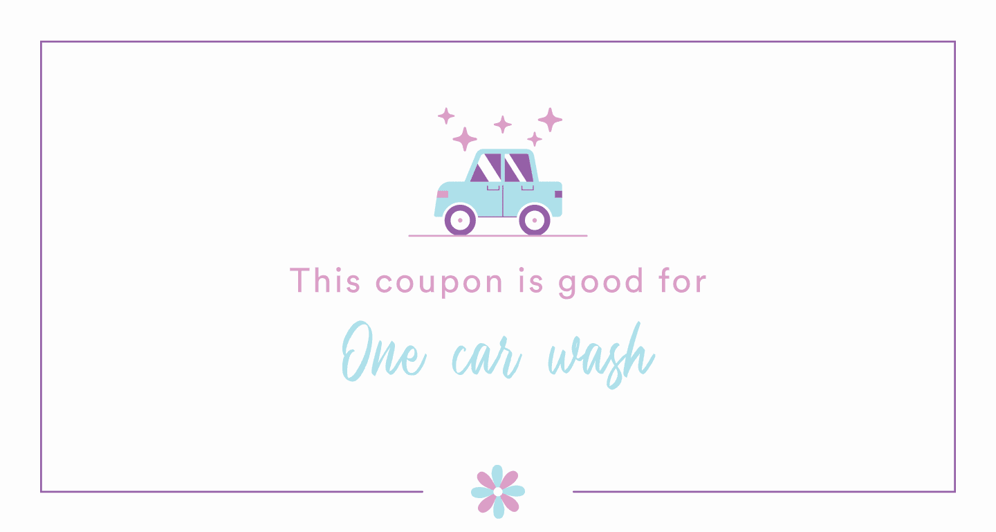 FREE Mother's Day printables coupons - One car wash | CatchMyParty.com