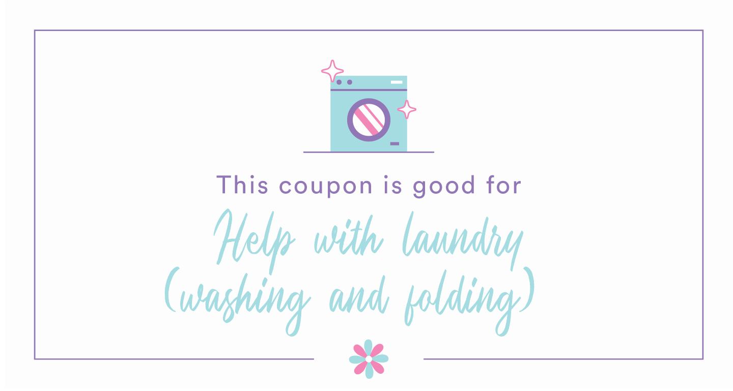 Mother's Day Coupon - Help with laundry