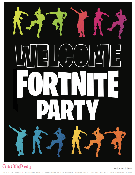 FREE Fortnite Printables - Fortnite Welcome Poster