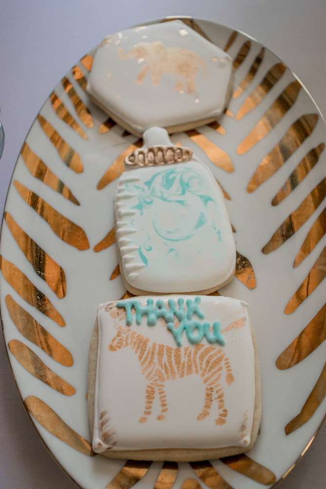 A Bunch of Safari Baby Shower Cookies