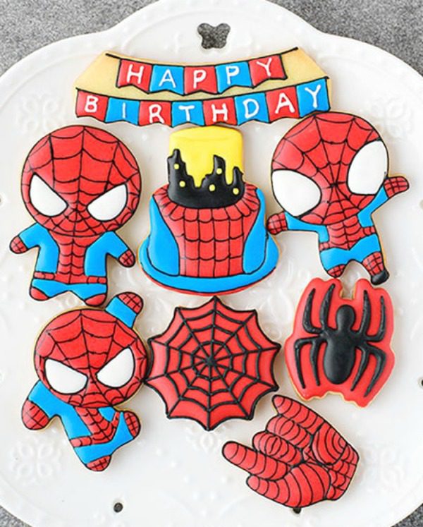 Mix of Spiderman Cookies