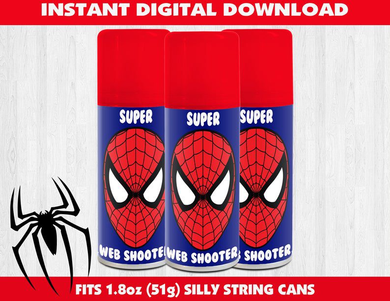 Spiderman Party Favors - Can of Silly String