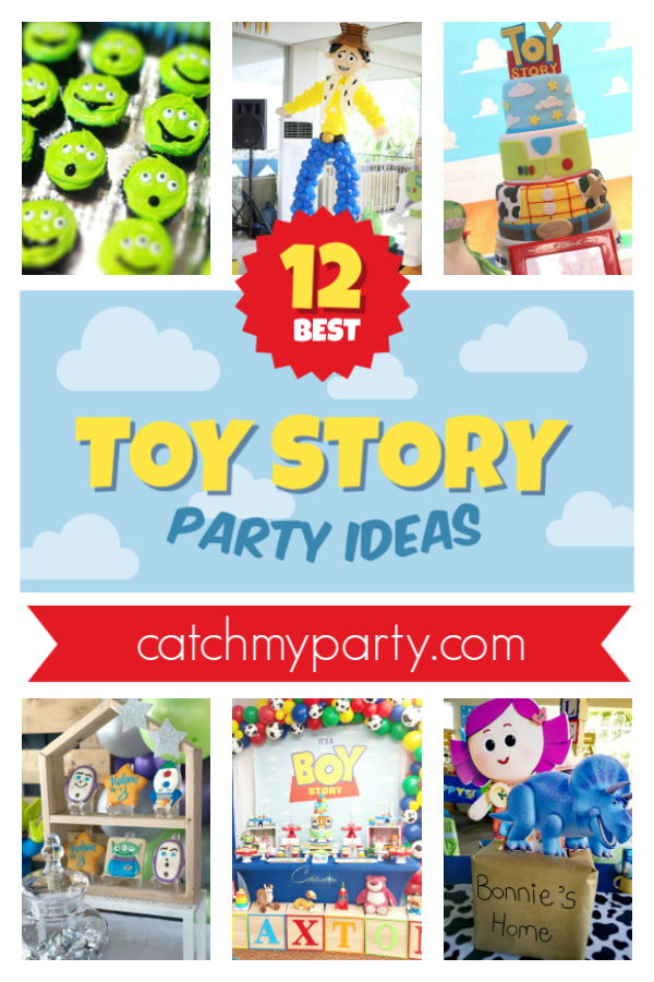 Collage of the 12 best Toy Story party ideas!