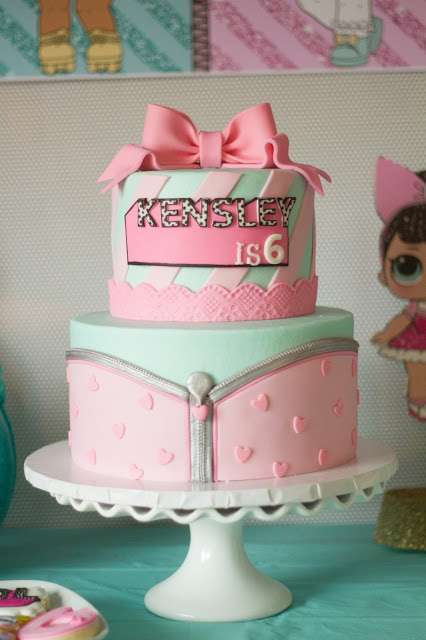 Pretty Pastel Zipper LOL Surprise Dolls Cake 