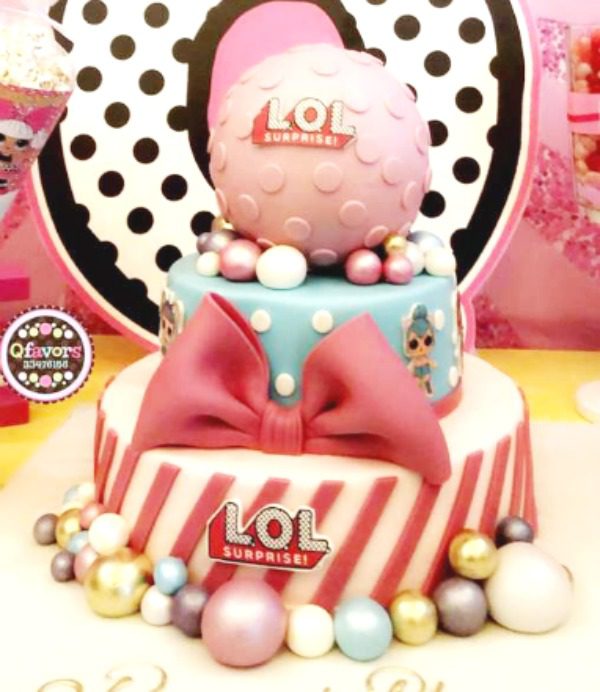 LOL Surprise Dolls Giant Ball Birthday Cake