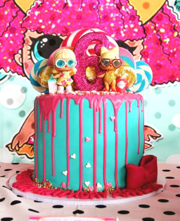 LOL Surprise Dolls Drip Birthday Cake