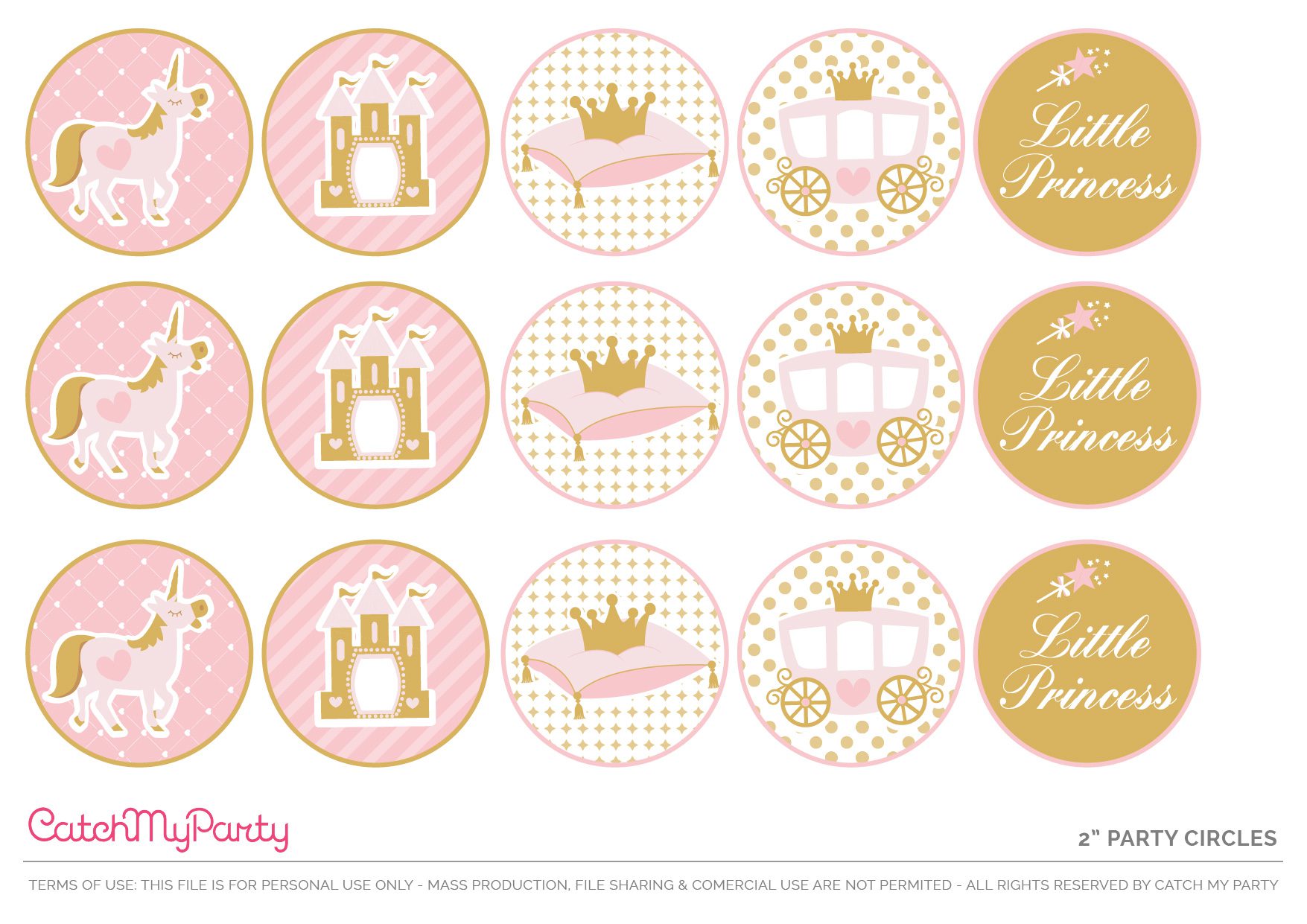 Little Princess Party Circles