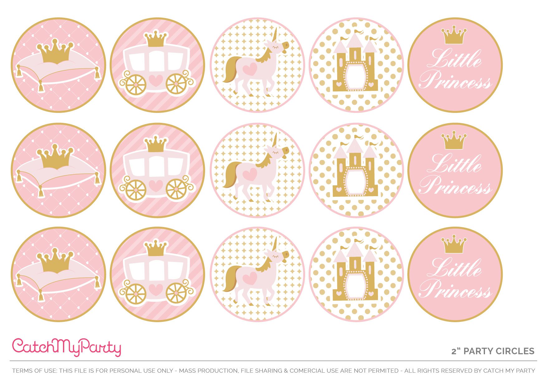 Little Princess Party Circles