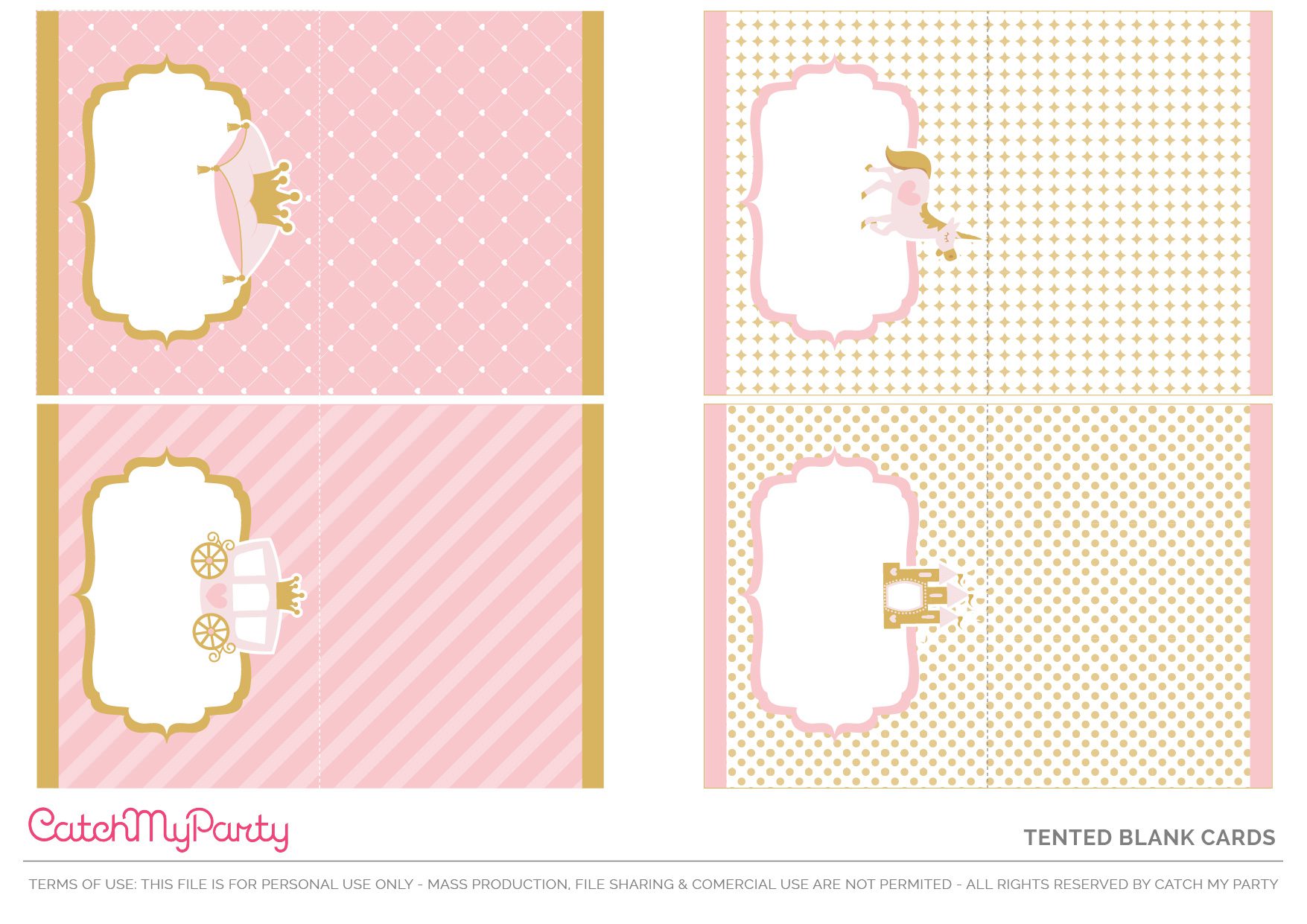Little Princess Tented Blank Cards