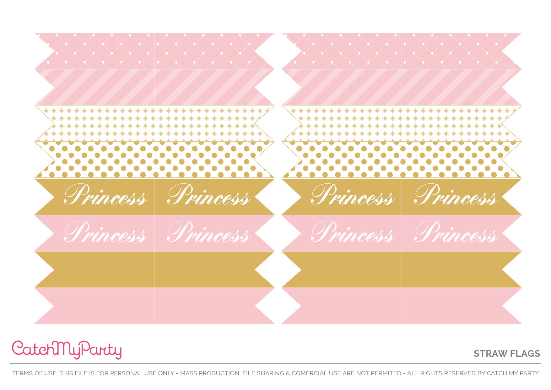 Little Princess Straw Flags