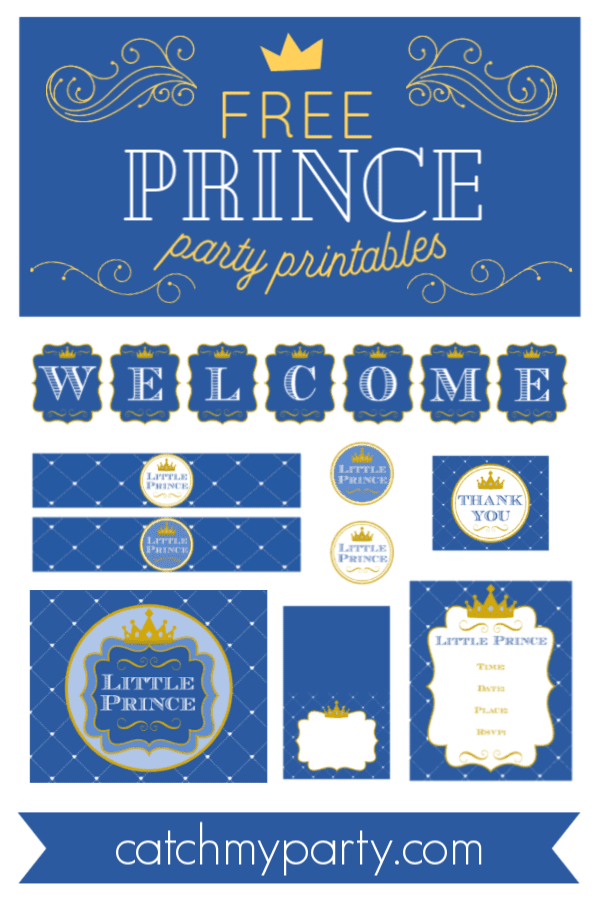 Download These Charming Free Prince Party Printables!