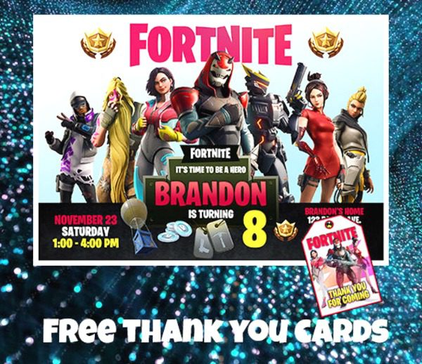 Fortnite Season 9 Party Invitation