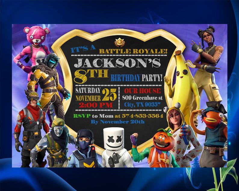 Fortnite Character Party Invitation