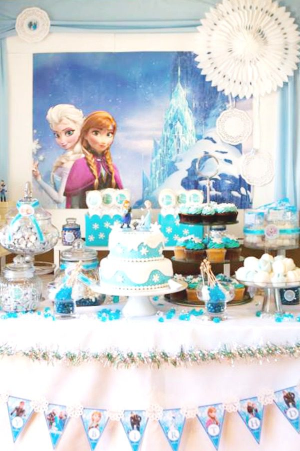 Magical  Frozen Dessert Table