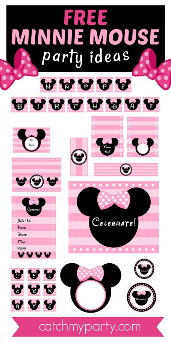 Download These Free Pink Minnie Mouse Party Printables 