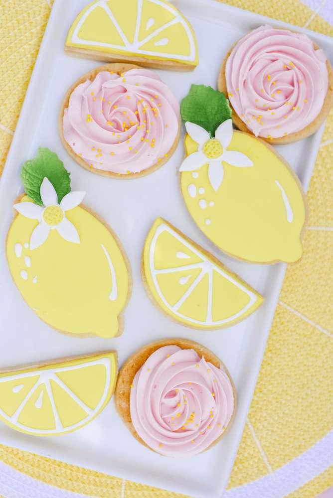 Wonderful lemon cookies at a Lemonade Stand birthday party