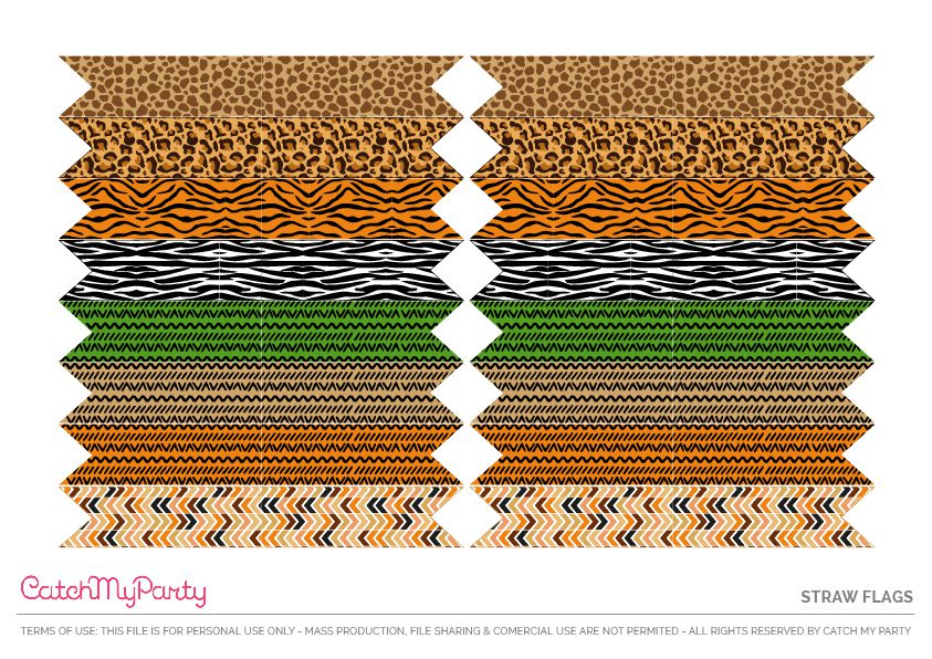 Download These Free Jungle Safari Printables Now - Straw Flags
