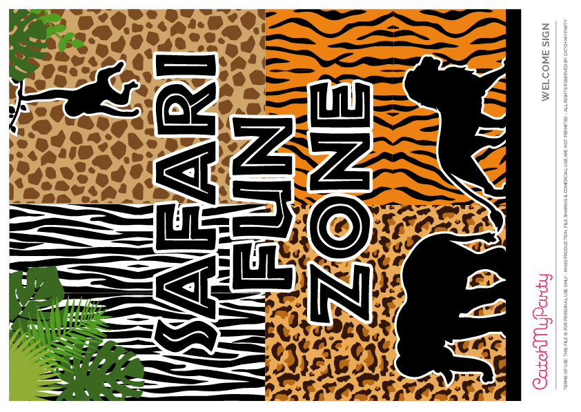 Download These Free Jungle Safari Printables Now - Welcome Sign