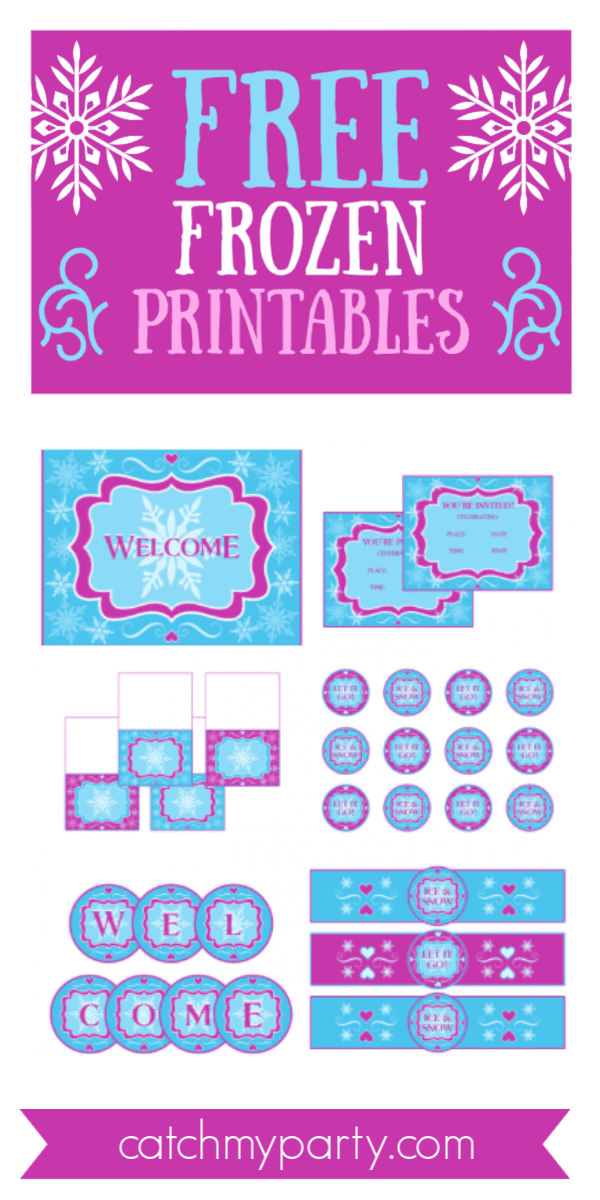 Collage of Free Frozen Printables