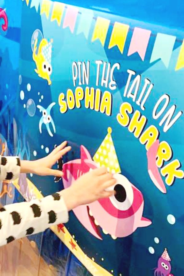 Pin The Tail on the Baby Shark Party Activity