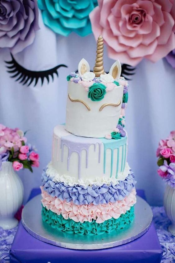 Drip Unicorn Birthday Cake