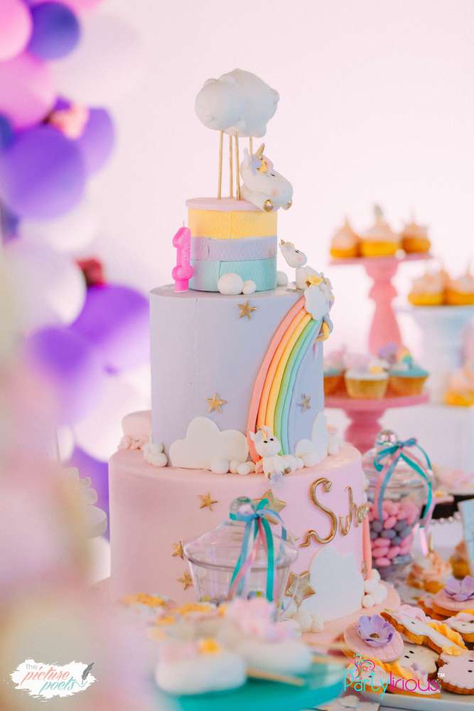 Unicorn Hot Air Balloon Cake