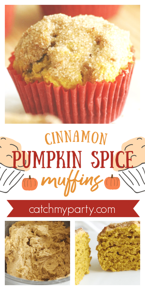 Collage of a Cinnamon Pumpkin Spice Muffin Recipe
