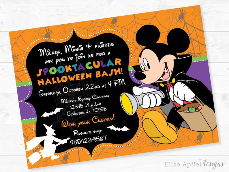Mickey Mouse Halloween Party Invitation