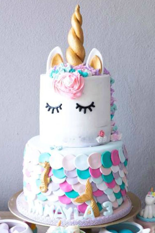 Mermaid Unicorn Cake