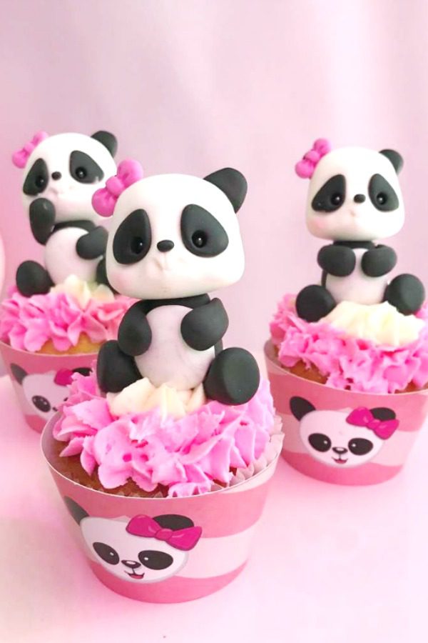 Pretty Pink Panda Cupcakes