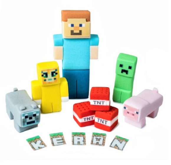 Fondant Minecraft Cake Topper