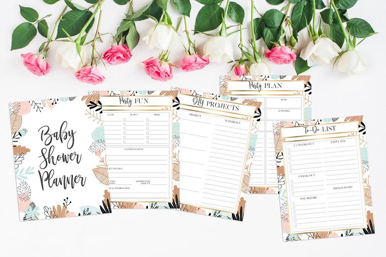 Printable Gender Neutral Baby Shower Planner