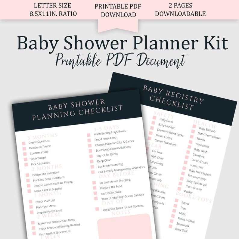 Printable Baby Shower Planner