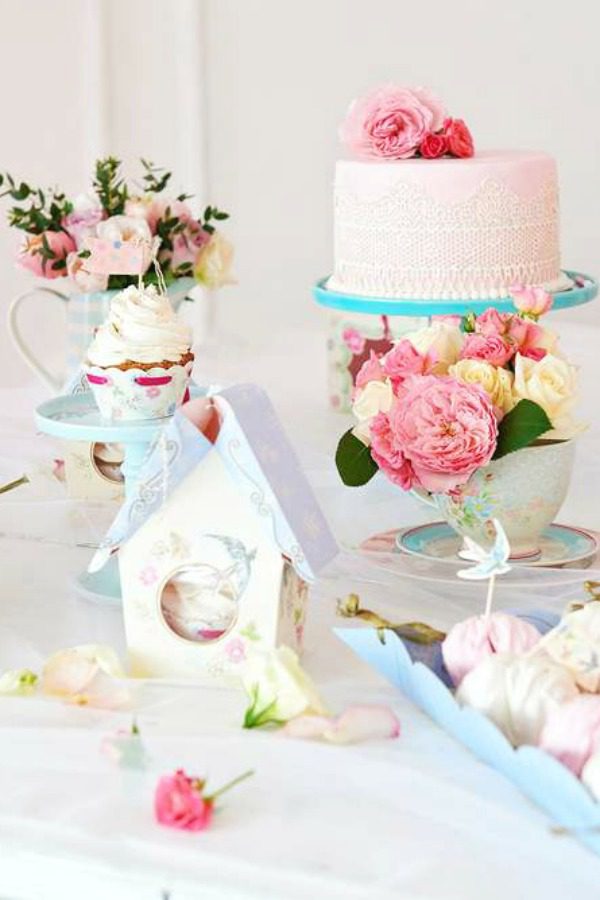 Shabby Chic Tea Party 1st Birthday | CatchMyParty.com Shabby Chic Tea Party 1st Birthday