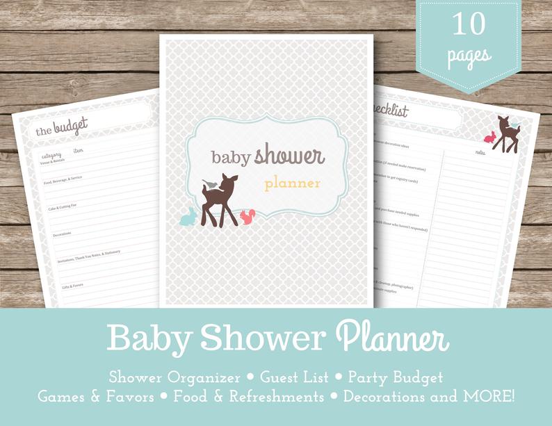 Printable Woodland Baby Shower Planner 