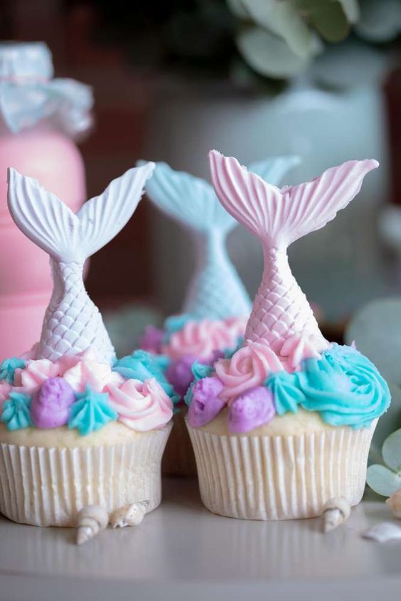Mermaid Tail Cupcakes