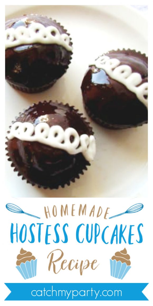Collage of Homemade Hostess Cupcakes Recipe
