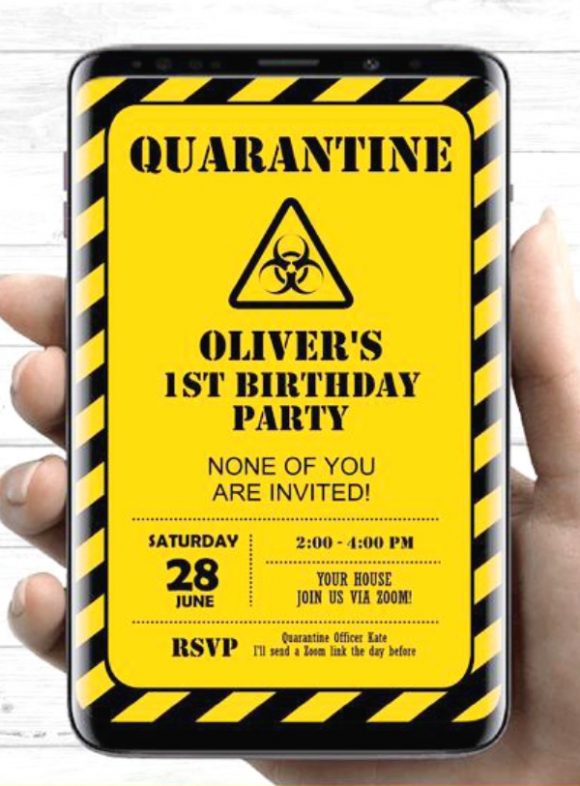 Digital Quarantine Party invitation