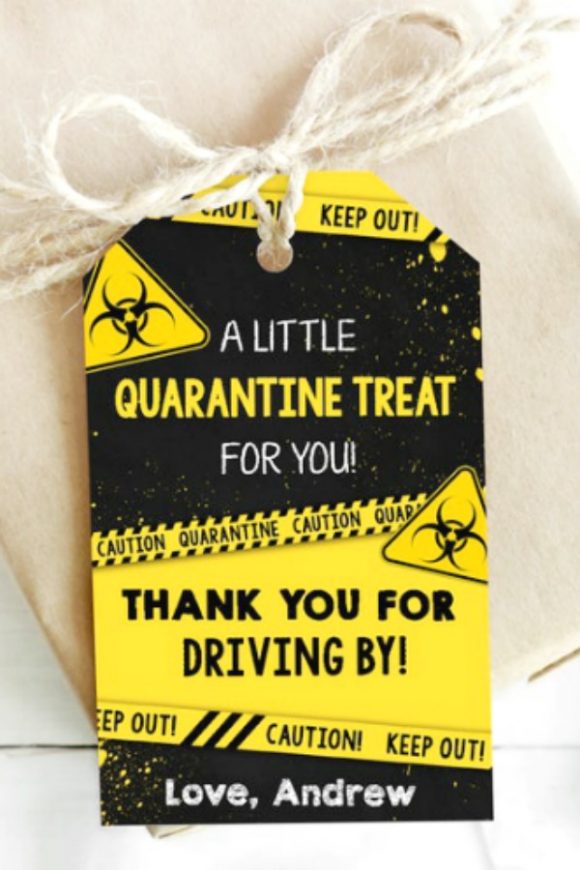 Quarantine Drive-By Party Favor Tag
