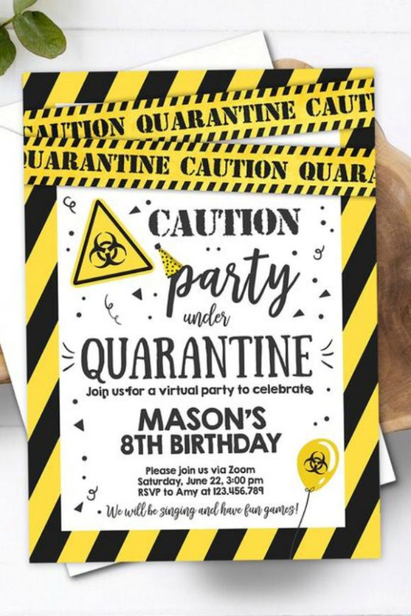 Quarantine Party invitation