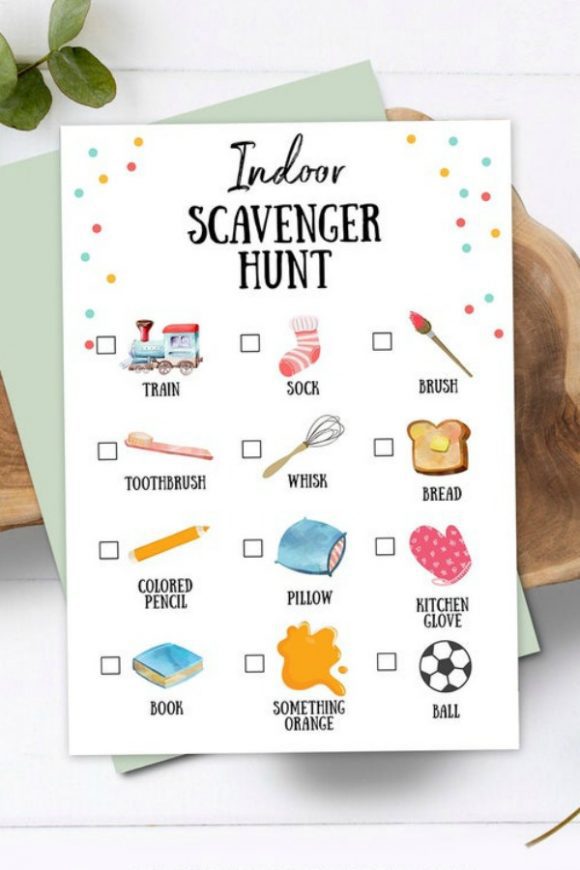 Indoor Party Activity - Scavenger Hunt